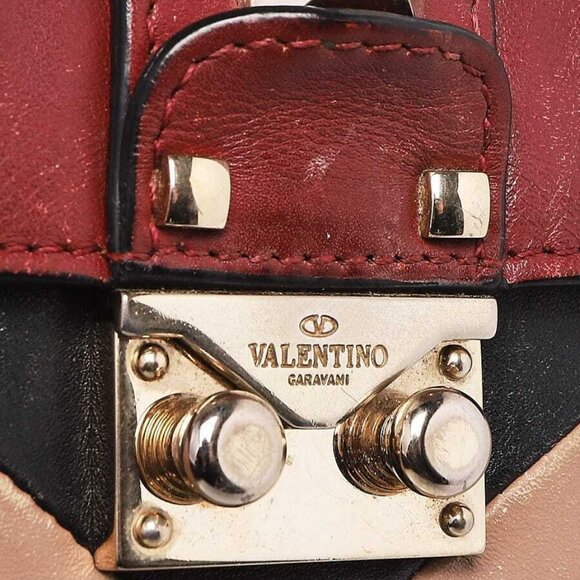 Valentino Multicolor Leather Rockstud Glam Lock Small Flap Bag - Picture 5 of 11